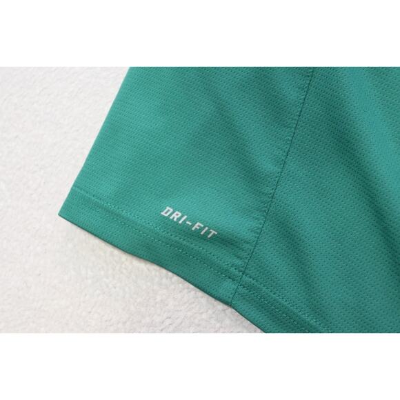 Nike Court Tennis Polo Dri Fit Performance Green Short Sleeve Golf Mens Medium - Picture 8 of 9